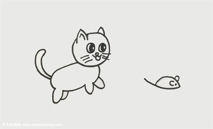 猫和老鼠怎么画
