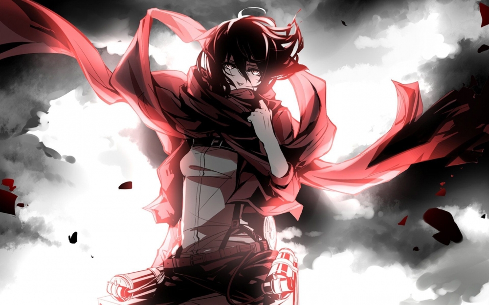 三笠阿克曼动漫美女图片