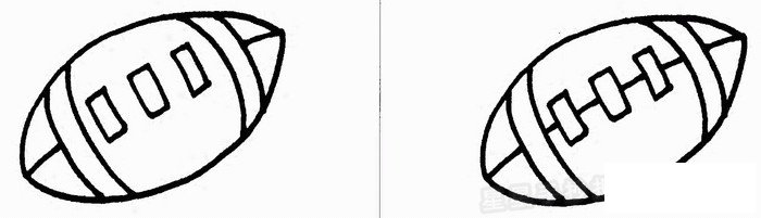 橄榄球简笔画