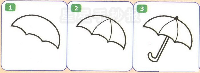 雨伞简笔画