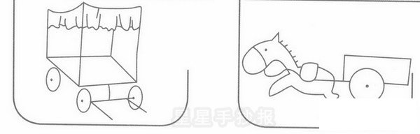 驴车简笔画