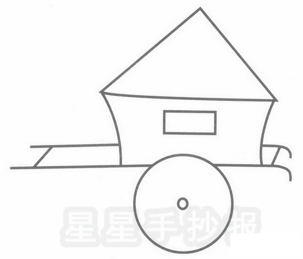 驴车简笔画