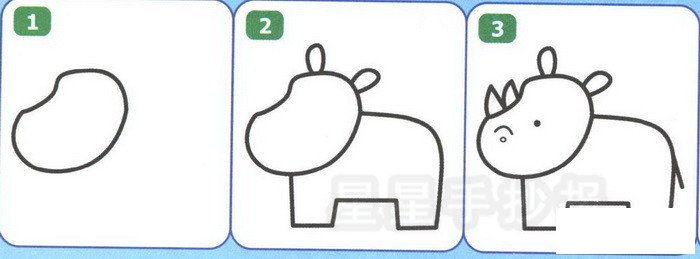 犀牛简笔画