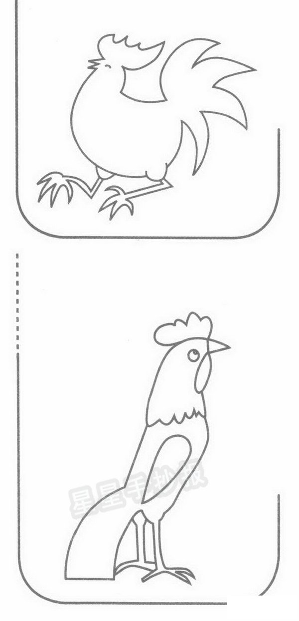 公鸡简笔画
