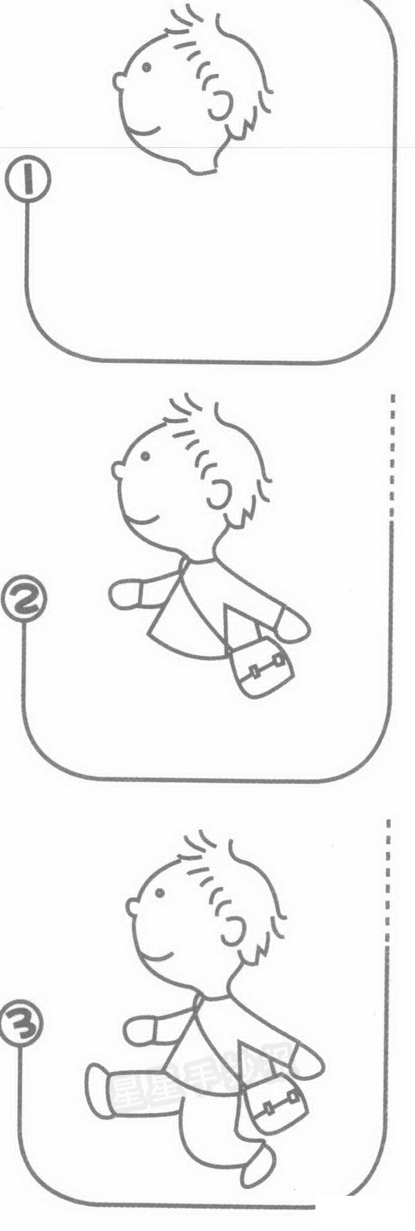 小学生上学简笔画