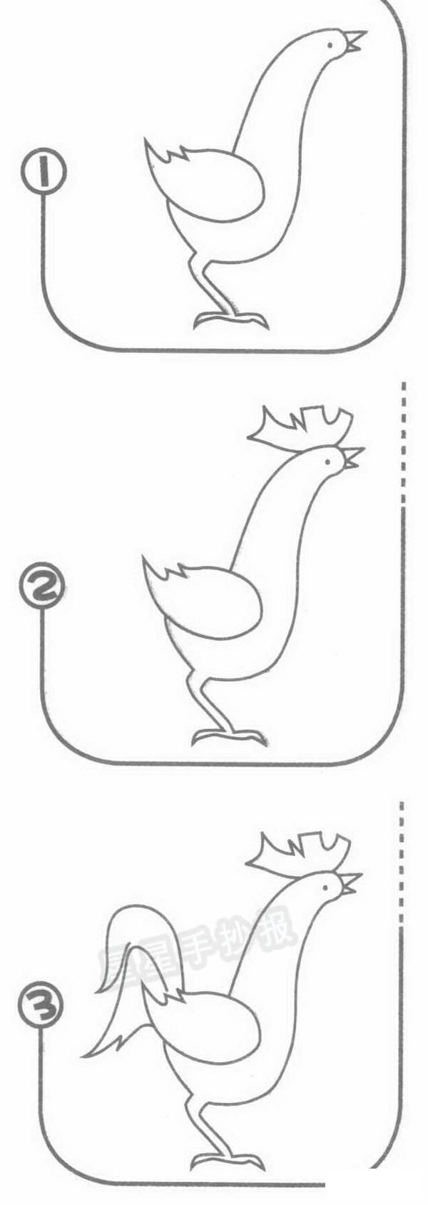 公鸡简笔画