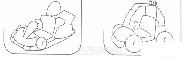 卡丁车简笔画