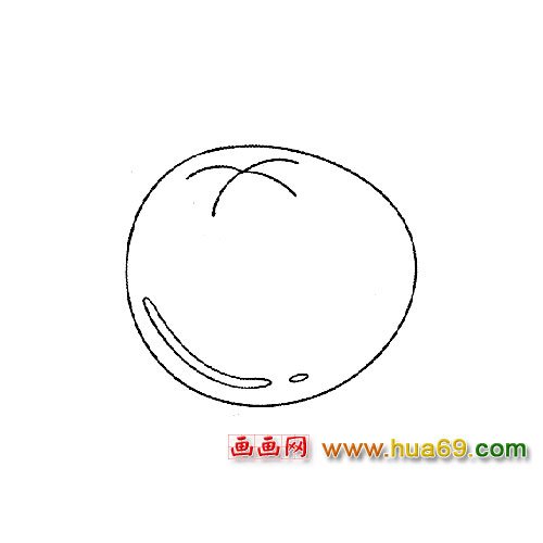 水果简笔画：一个柑橘2