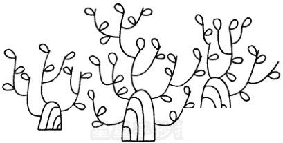 树林简笔画怎么画