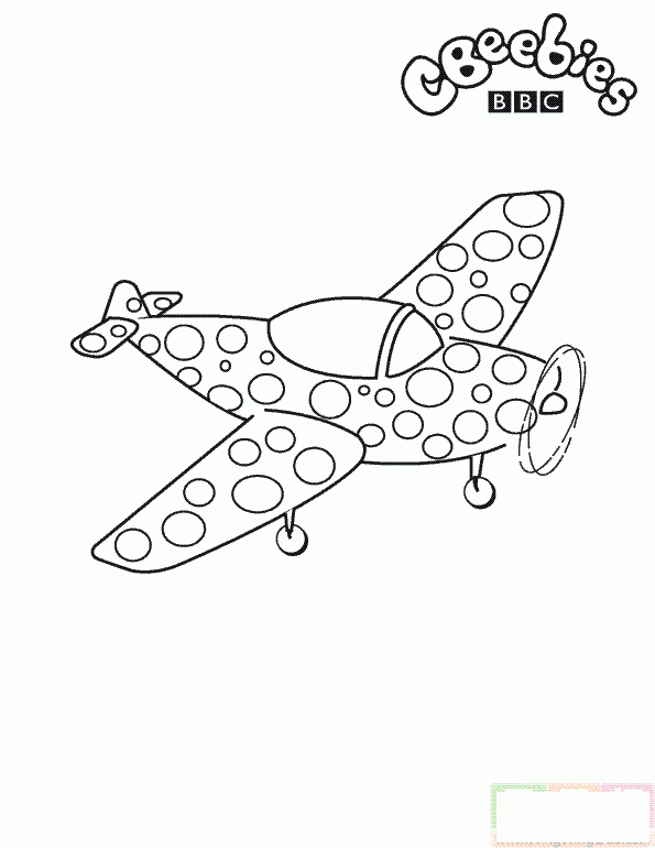 带圆圈图案的飞机简笔画