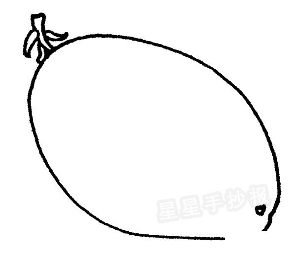 白兰瓜简笔画