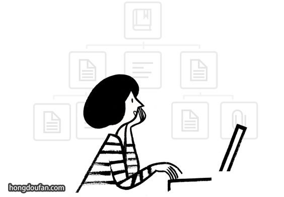 读书找资料用电脑 老师简笔画大全 简笔画 第3张