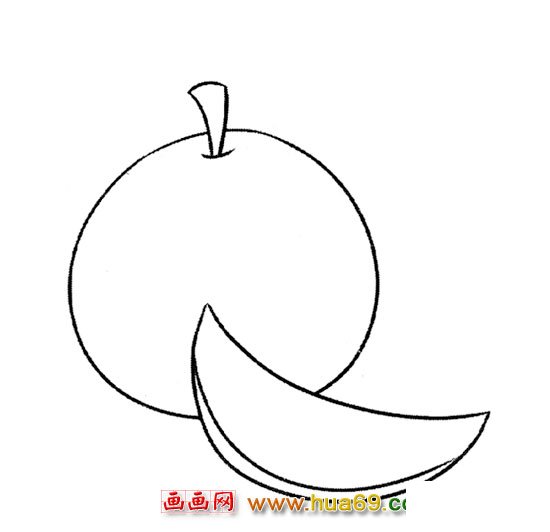 又圆又大的哈密瓜简笔画2