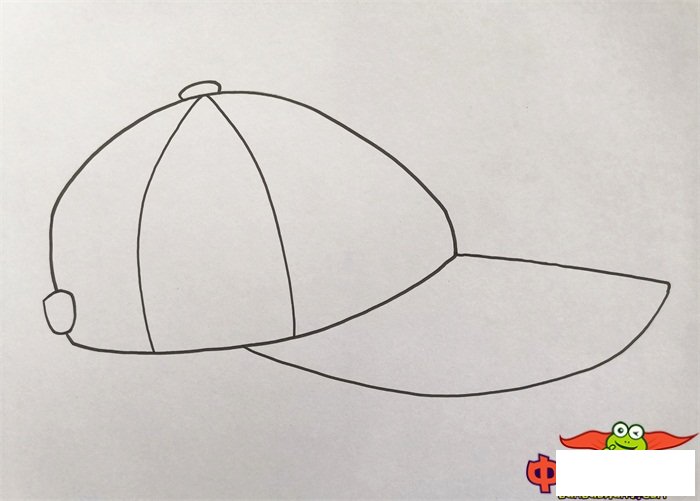 简单的鸭舌帽怎么画