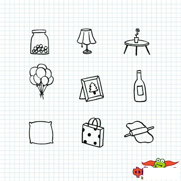 幼儿常见生活用品简笔画，超简单的生活小素材简笔画