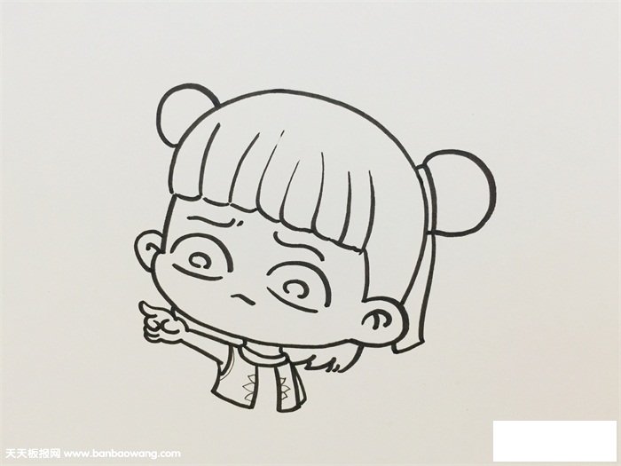 哪吒之魔童降世简笔画，小哪吒怎么画简笔画