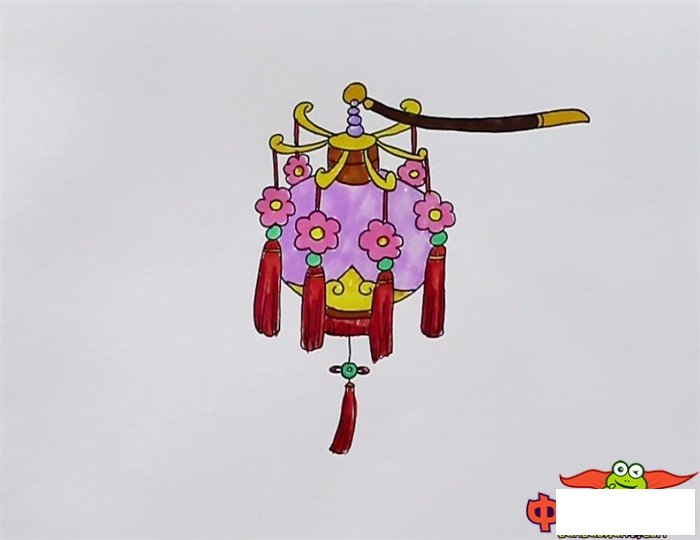 元宵节花灯简笔画步骤，花灯简笔画的画法
