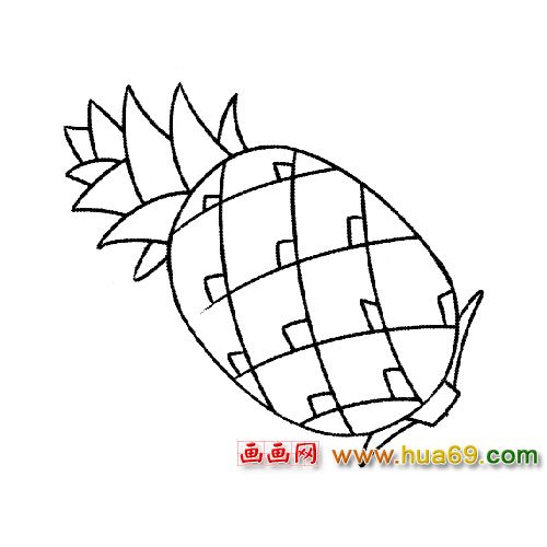 可口的菠萝简笔画1